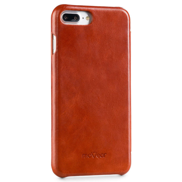 moVear flipSide S skórzane etui do Apple iPhone 8 Plus / 7 Plus (5.5") | Skóra naturalna vintage (Brązowa)