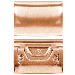 moVear | Adapter paska 20mm do Garmin QuickFit 22mm Fenix / Forerunner / Epix / Instinct / Enduro / Quatix / MARQ - 47/45mm | Różowe Złoto Stal nierdzewna +PVD