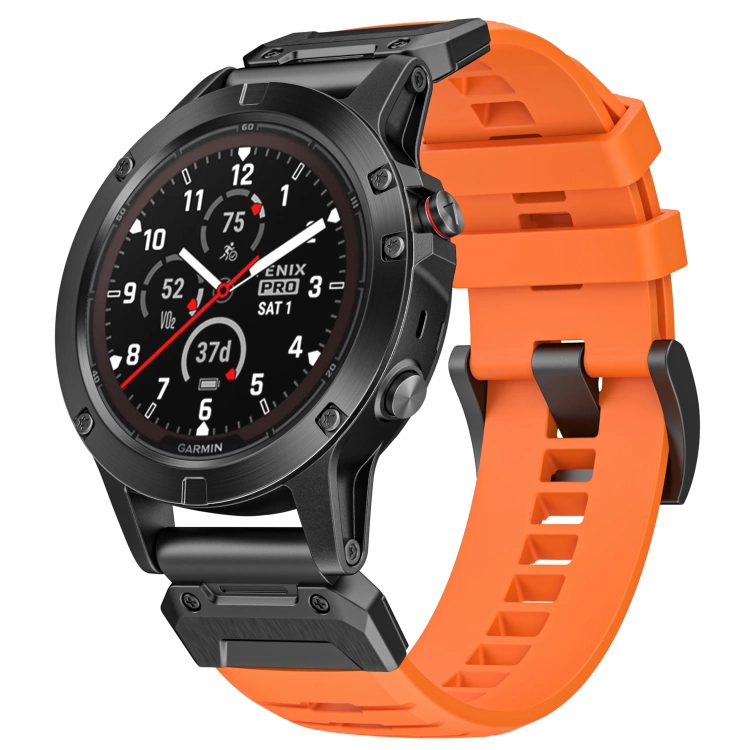 Pasek moVear FKM Extreme do Garmin QuickFit 22mm (Fenix / Forerunner / Epix / Instinct / Enduro / Quatix / MARQ - 47/45mm) Pomarańczowy