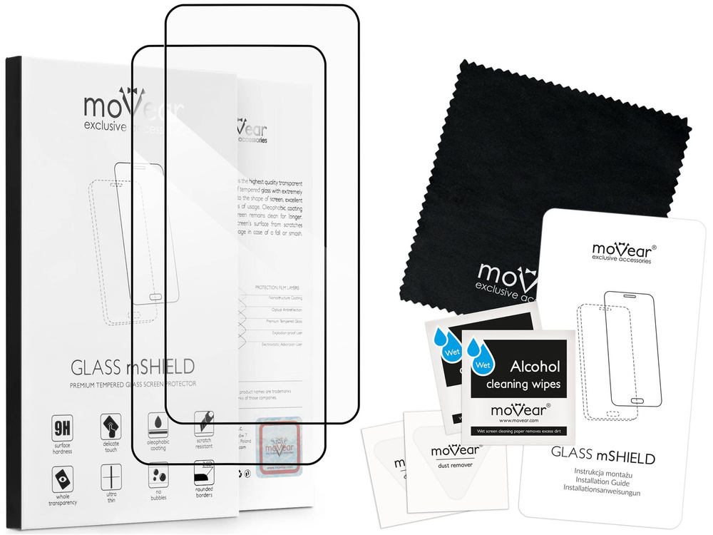 2 szt. | moVear GLASS mSHIELD 2.5D MAX do Samsung Galaxy S23+ (Plus) (6.6") (kompatybilne z etui)