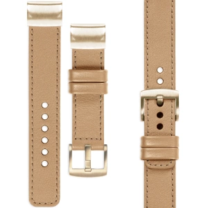moVear Prestige C1 Skórzany pasek do Garmin QuickFit 20mm (Fenix / Instinct - 43/42/40mm) | Cappuccino, cappuccino przeszycie [rozmiary XS-XXL i klamra do wyboru]