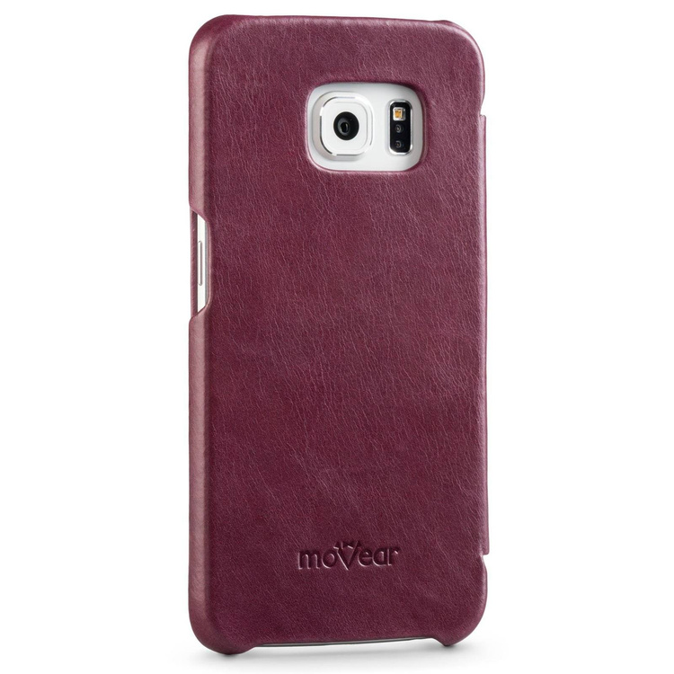 
                    moVear flipSide S Skórzane Etui do Samsung Galaxy S6 edge | Skóra Vintage | Fioletowy