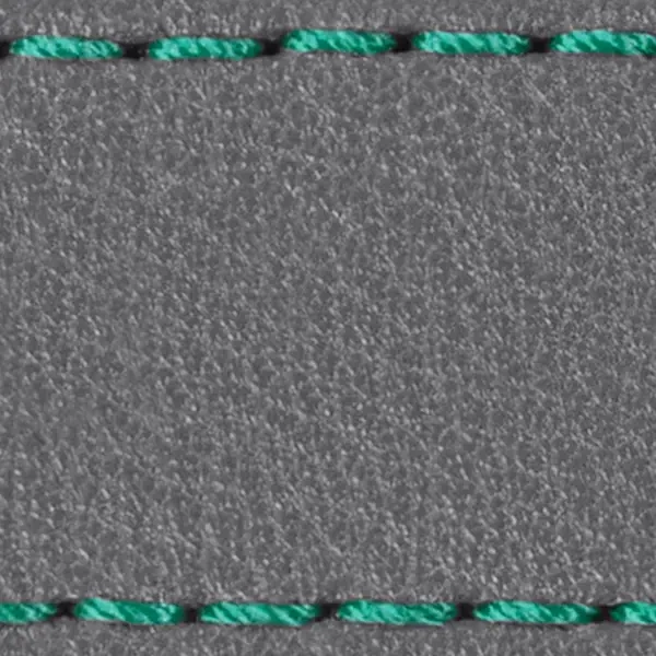 Pasek C1 23mm | Szary / Turkusowa nić | Części skórzane bez klamry