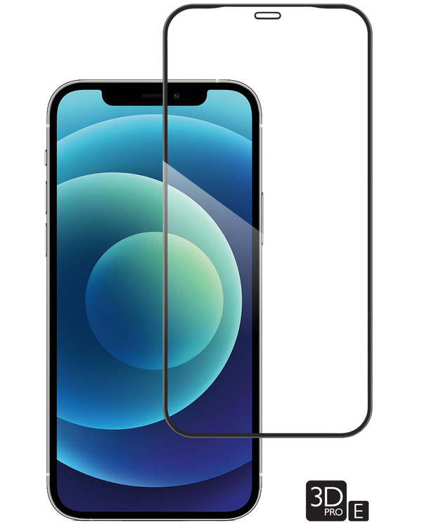 moVear GLASS mSHIELD 3D PRO-E do Apple iPhone 12 Pro / 12 (6.1") (kompatybilne z etui)