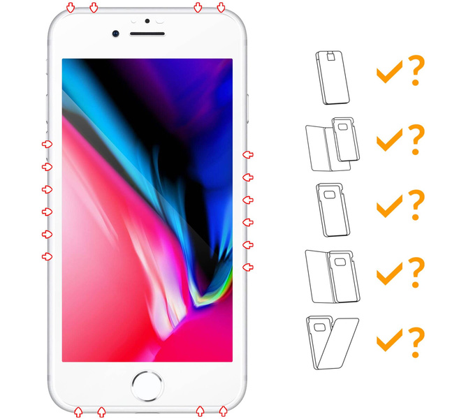 2 szt. | moVear GLASS mSHIELD 3D PRO MATT do Apple iPhone 8 Plus / 7 Plus (5.5") | (Antyrefleksyjne)