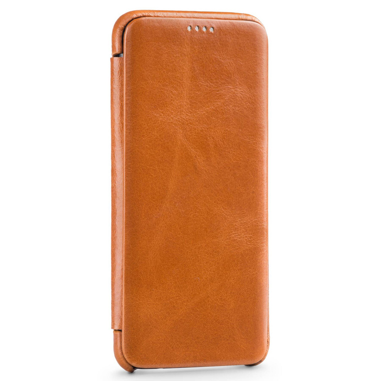 moVear flipSide S+ Skórzane Etui do Samsung Galaxy S8 | Skóra Vintage | Jasnobrązowy