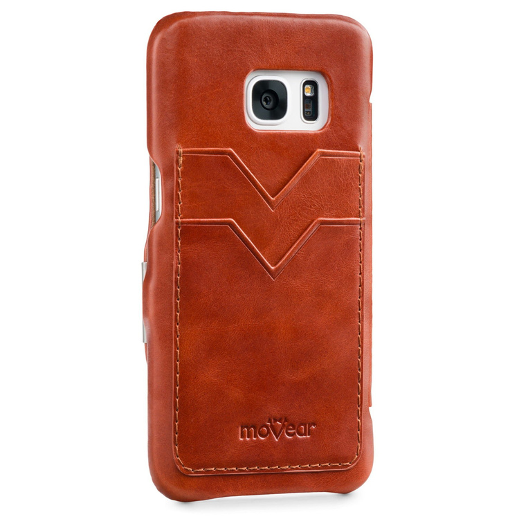 moVear flipSide C+ Skórzane Etui do Samsung Galaxy S7 | Skóra Vintage | Brązowy