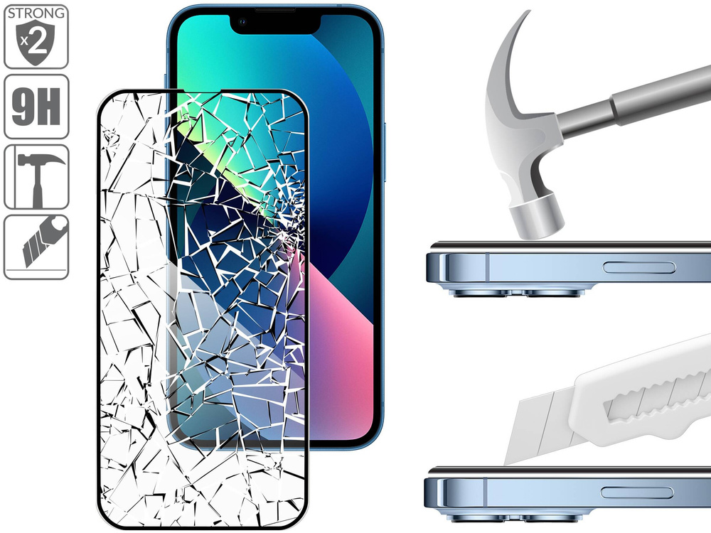moVear GLASS mSHIELD 3D PRO-E do Apple iPhone 13 Mini (5.4") (kompatybilne z etui)
