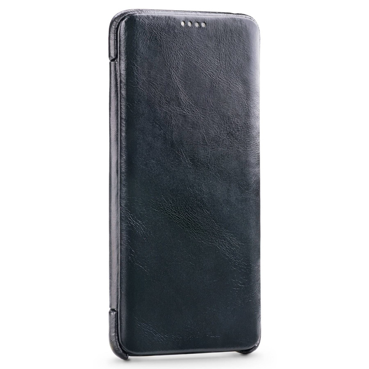 moVear flipSide S skórzane etui do Samsung Galaxy S9+ (Plus) (6.2") | Skóra naturalna olejowana (Czarna)