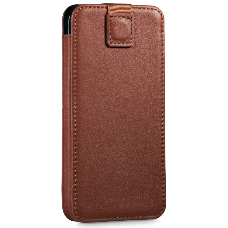 moVear pocketCase C+ skórzana wsuwka do Samsung rozmiar L (ok 162 x 80 x 9mm) | Skóra naturalna nappa (Brązowa)