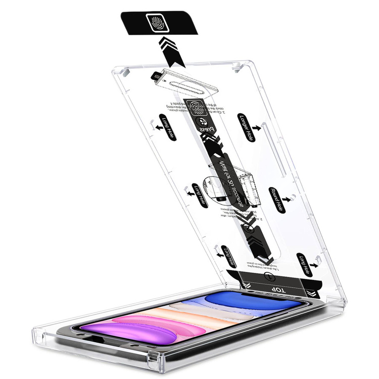 moVear mBOX GLASS mSHIELD 2.5D MAX do Apple iPhone 11 / Xr (6.1") (łatwy montaż)