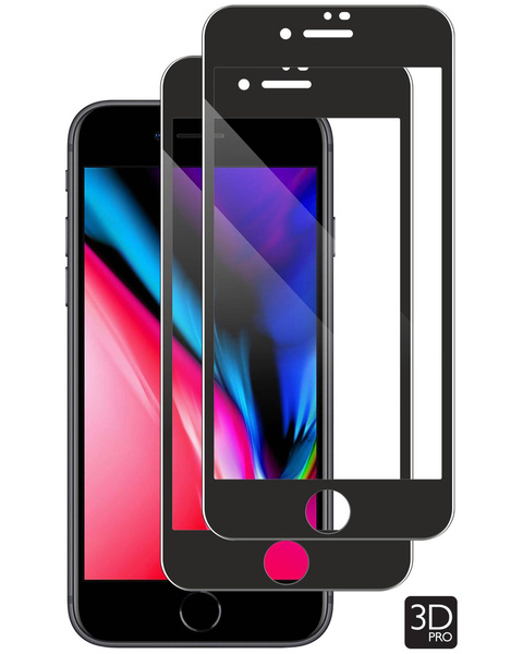 2 szt. | moVear GLASS mSHIELD 3D PRO do Apple iPhone 8 / 7 (4.7") (na cały ekran)