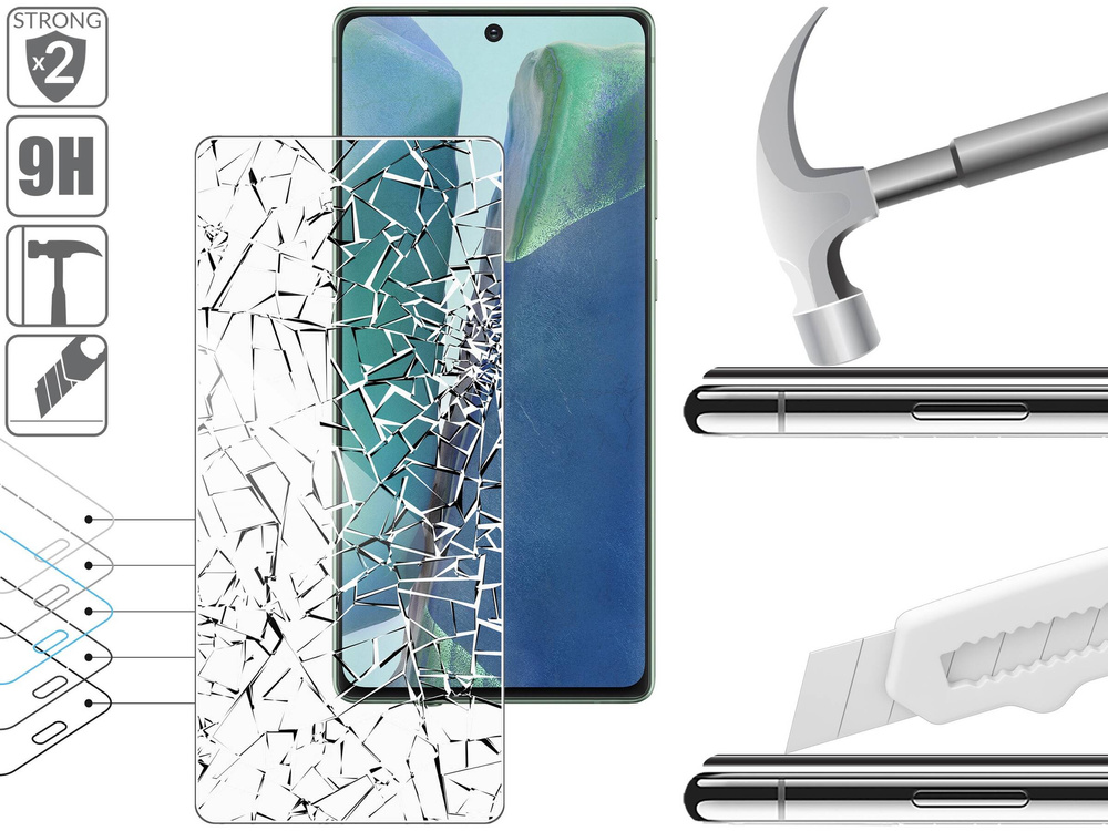 2 szt. | moVear GLASS mSHIELD 2.5D do Samsung Galaxy Note 20 (6.7") (kompatybilne z etui)