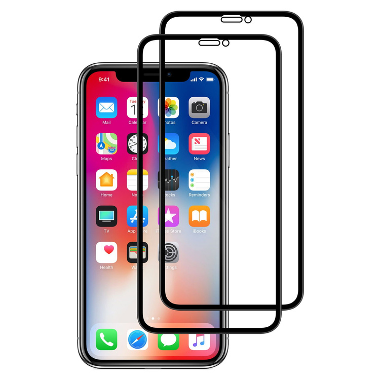 2 szt. | moVear GLASS mSHIELD 3D PRO MATT na iPhone Xs / X | Matowe Szkło Hartowane na Cały Ekran, Antyrefleksyjne, 9H