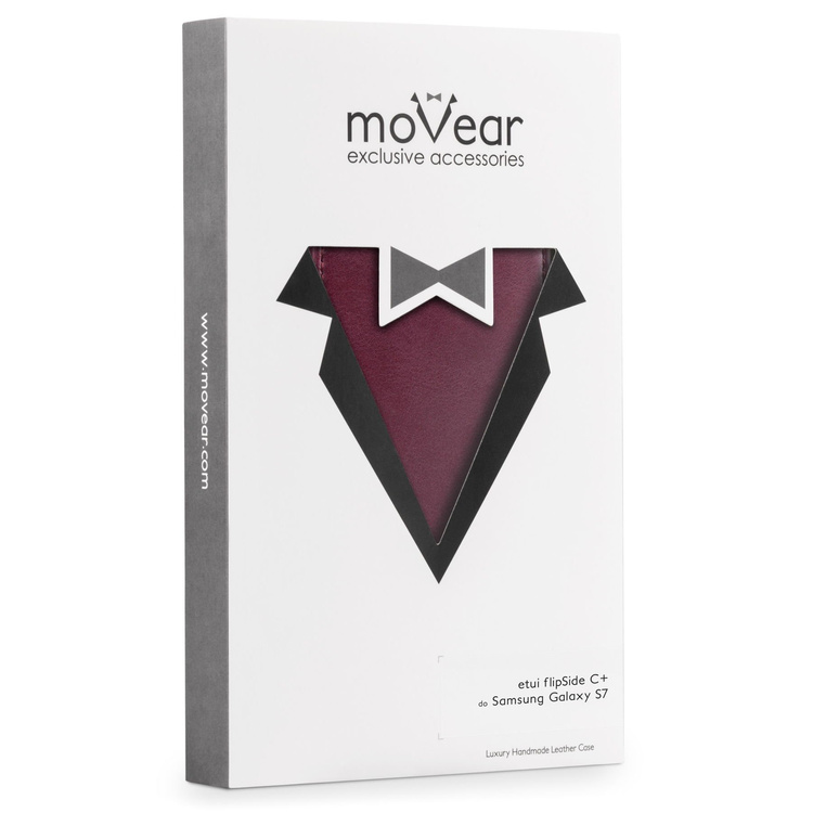 moVear flipSide C+ Skórzane Etui do Samsung Galaxy S6 | Skóra Vintage | Fioletowy