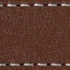 Pasek C1 23mm | Ciemnobrązowy / Srebrna nić | Części skórzane bez klamry