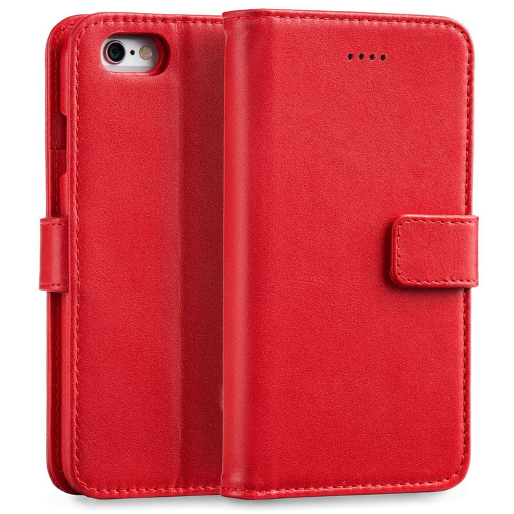 moVear multiCover W Skórzane Etui 3w1 do Apple iPhone 6 / 6s | Portfel, Wallet | Skóra Gładka | Czerwony