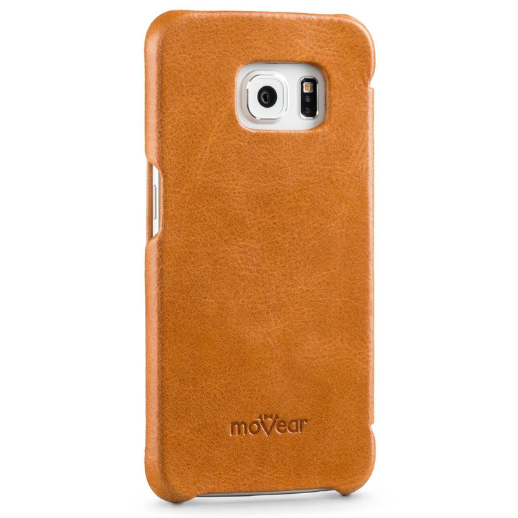 
                    moVear flipSide S Skórzane Etui do Samsung Galaxy S6 edge | Skóra Vintage | Jasnobrązowy