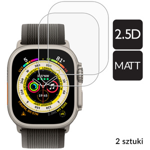 2 szt. | moVear GLASS mSHIELD 2.5D MATT do Apple Watch Ultra (49mm) (1.92") (Antyrefleksyjne, kompatybilne z etui)