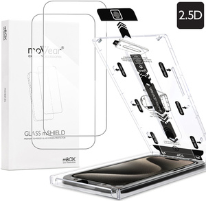 2 szt. | moVear mBOX GLASS mSHIELD 2.5D do Apple iPhone 16 / 15 / 15 Pro (6.1") (łatwy montaż)