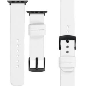 moVear Prestige S1 Skórzany pasek 22mm do Apple Watch 10 / 9 / 8 / 7 / 6 / 5 / 4 / SE (46/45/44mm) & Ultra (49mm) | Biały [adapter i klamra do wyboru]