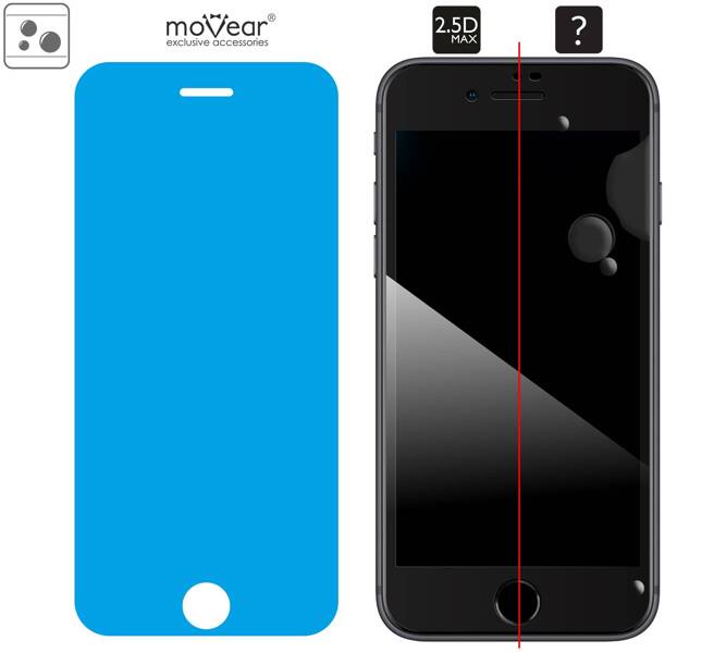 2 szt. | moVear GLASS mSHIELD 2.5D MAX do Apple iPhone 6 Plus / 6s Plus (5.5") (kompatybilne z etui)