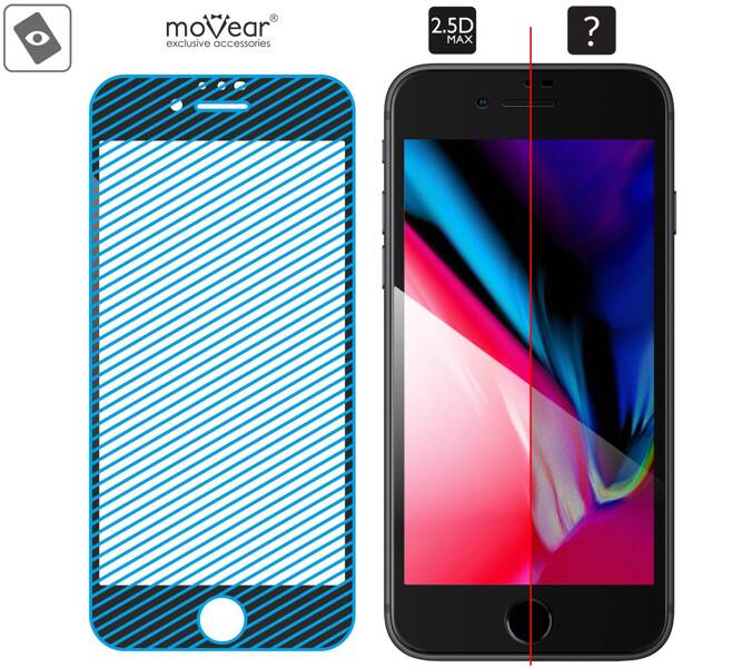 2 szt. | moVear GLASS mSHIELD 2.5D MAX do Apple iPhone 6 Plus / 6s Plus (5.5") (kompatybilne z etui)