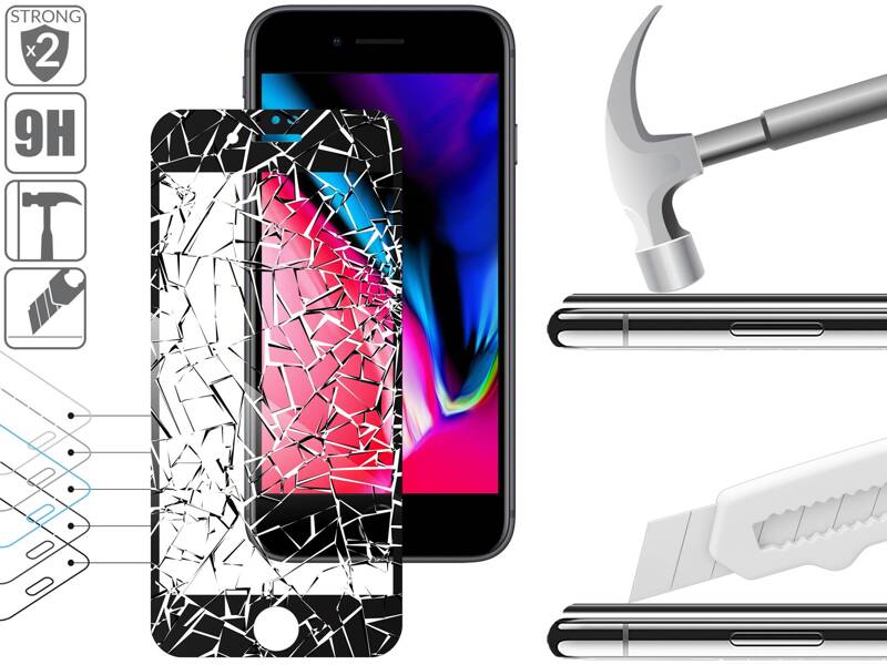 2 szt. | moVear GLASS mSHIELD 2.5D MAX do Apple iPhone 6 Plus / 6s Plus (5.5") (kompatybilne z etui)