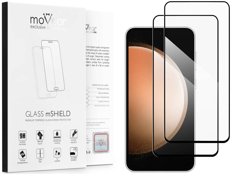 2 szt. | moVear GLASS mSHIELD 2.5D MAX do Samsung Galaxy S23 FE (6.4") (kompatybilne z etui)