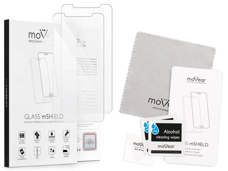 2 szt. | moVear GLASS mSHIELD 2.5D do Apple iPhone 11 Pro Max / Xs MAX (6.5") (kompatybilne z etui)