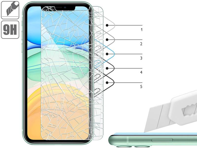 2 szt. | moVear GLASS mSHIELD 2.5D do Apple iPhone 11 / Xr (6.1") (kompatybilne z etui)