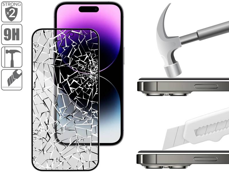 2 szt. | moVear GLASS mSHIELD 3D PRO privacy do Apple iPhone 14 Pro Max (6.7") | (Prywatyzujące)