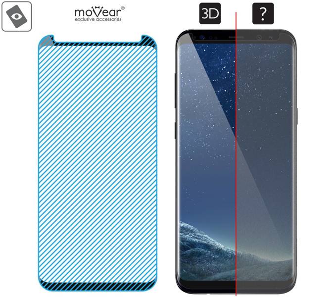 2 szt. | moVear GLASS mSHIELD 3D cf do Samsung Galaxy S8 (5.8") (kompatybilne z etui)