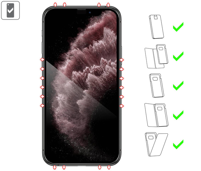 2 szt. | moVear mBOX GLASS mSHIELD 2.5D MAX do Apple iPhone 11 Pro Max / Xs MAX (6.5") (łatwy montaż)