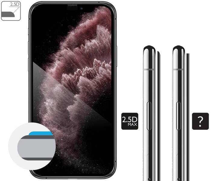 2 szt. | moVear mBOX GLASS mSHIELD 2.5D MAX do Apple iPhone 11 Pro Max / Xs MAX (6.5") (łatwy montaż)