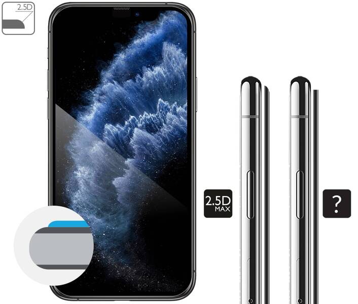 2 szt. | moVear mBOX GLASS mSHIELD 2.5D MAX do Apple iPhone 11 Pro / Xs / X (5.8") (łatwy montaż)