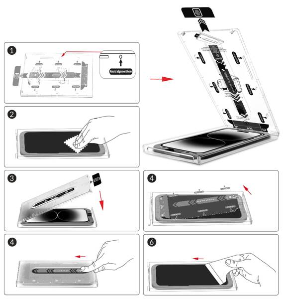 2 szt. | moVear mBOX GLASS mSHIELD 2.5D MAX do Apple iPhone 11 / Xr (6.1") (łatwy montaż)