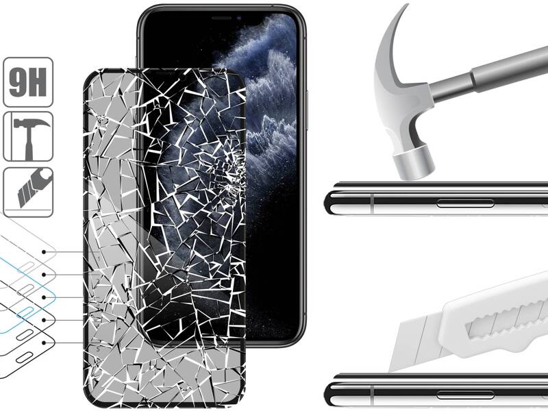 2 szt. | moVear mBOX GLASS mSHIELD 2.5D MAX privacy do Apple iPhone 11 Pro / Xs / X (5.8") (Anty spy, z Aplikatorem)