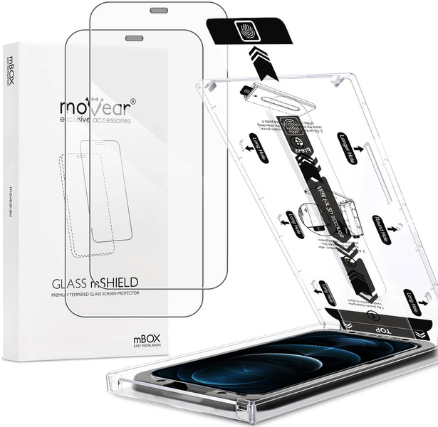 2 szt. | moVear mBOX GLASS mSHIELD 2.5D do Apple iPhone 12 Pro Max (6.7") (łatwy montaż)