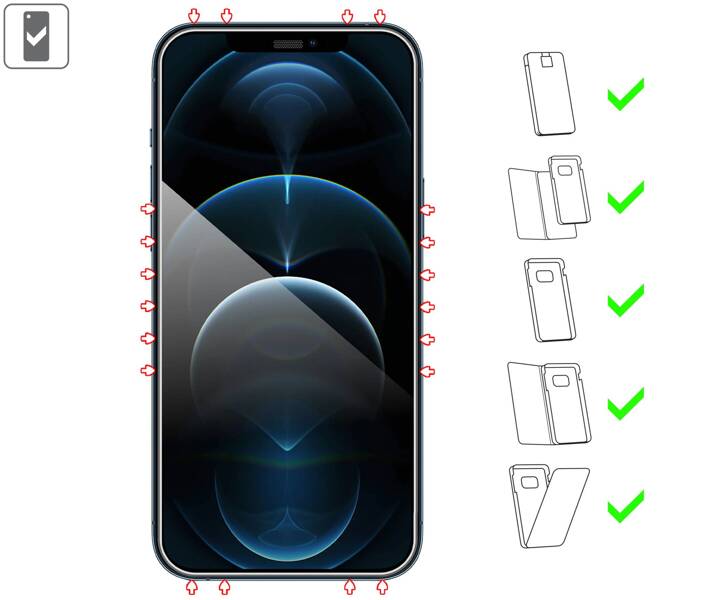 2 szt. | moVear mBOX GLASS mSHIELD 2.5D do Apple iPhone 12 Pro Max (6.7") (łatwy montaż)