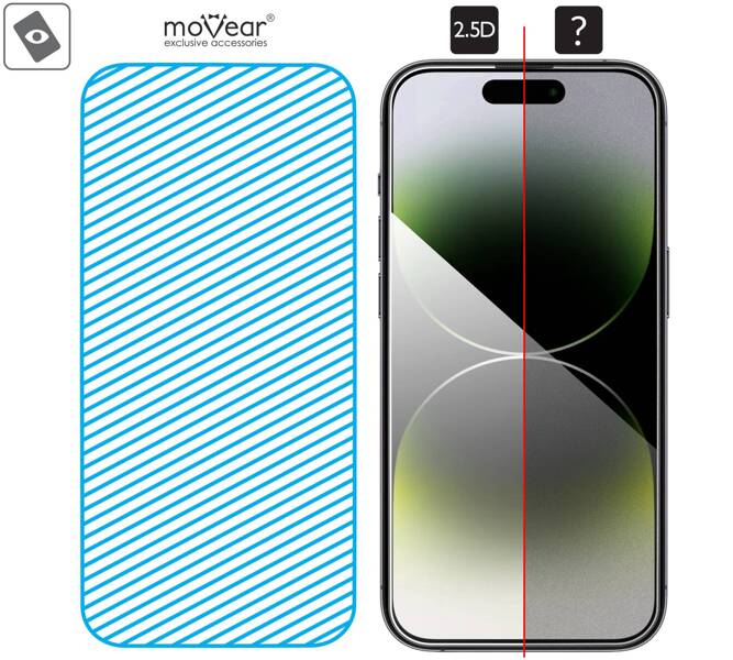 2 szt. | moVear mBOX GLASS mSHIELD 2.5D do Apple iPhone 14 Pro Max (6.7") (łatwy montaż)