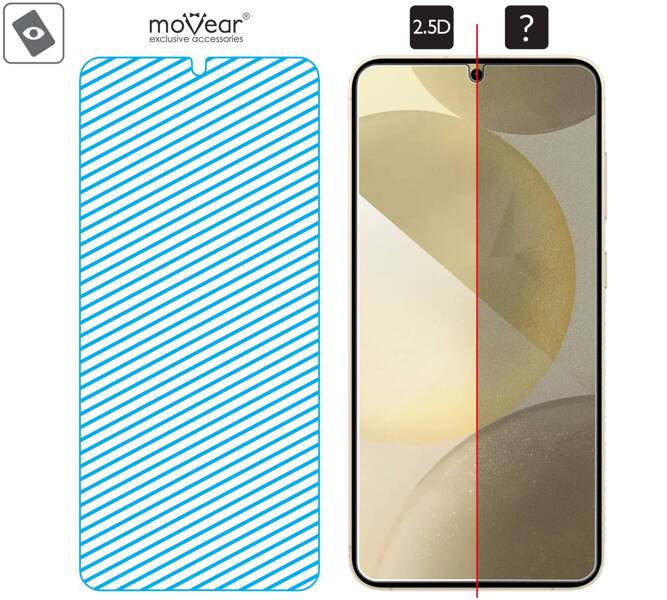 2 szt. | moVear mBOX GLASS mSHIELD 2.5D do Samsung Galaxy S24+ (Plus) (6.7") (łatwy montaż)