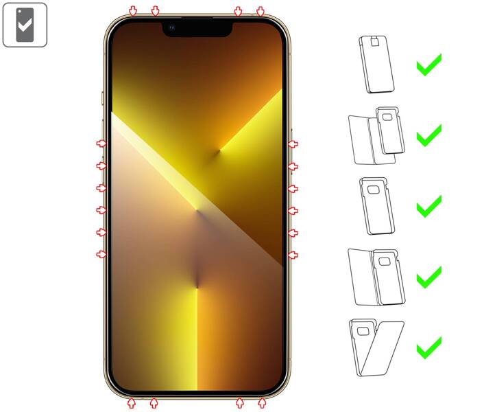 2 szt. | moVear mBOX GLASS mSHIELD 3D PRO do Apple iPhone 14 / 13 / 13 Pro (6.1") (łatwy montaż)