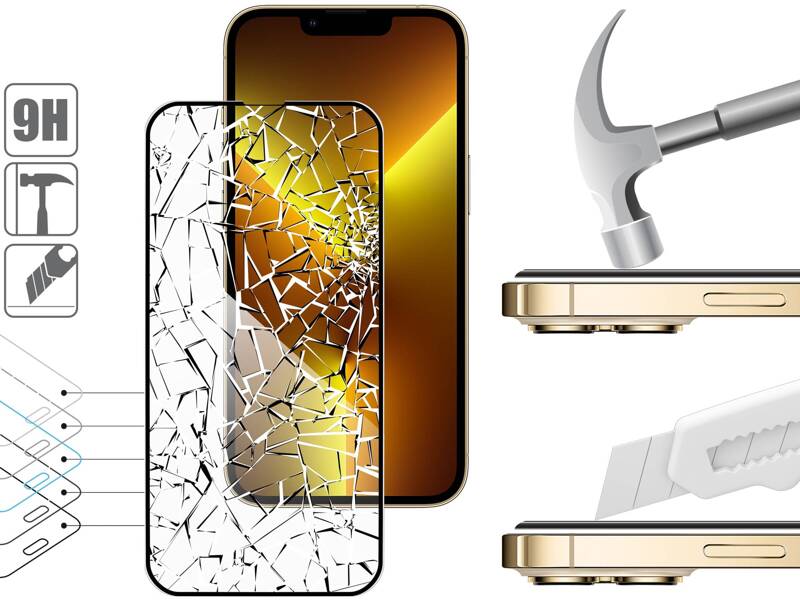 2 szt. | moVear mBOX GLASS mSHIELD 3D PRO do Apple iPhone 14 / 13 / 13 Pro (6.1") (łatwy montaż)