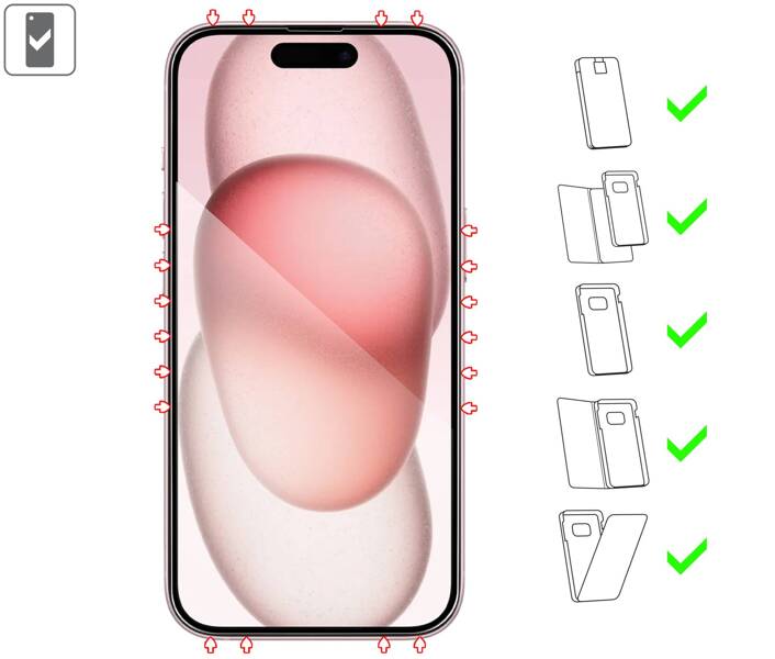 2 szt. | moVear mBOX GLASS mSHIELD 3D PRO do Apple iPhone 16 / 15 (6,1") (łatwy montaż)