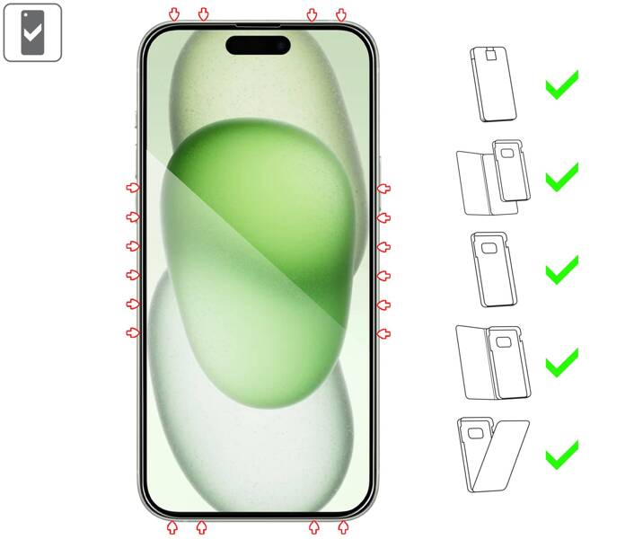 2 szt. | moVear mBOX GLASS mSHIELD 3D PRO do Apple iPhone 16 Plus / 15 Plus (6.7") (łatwy montaż)