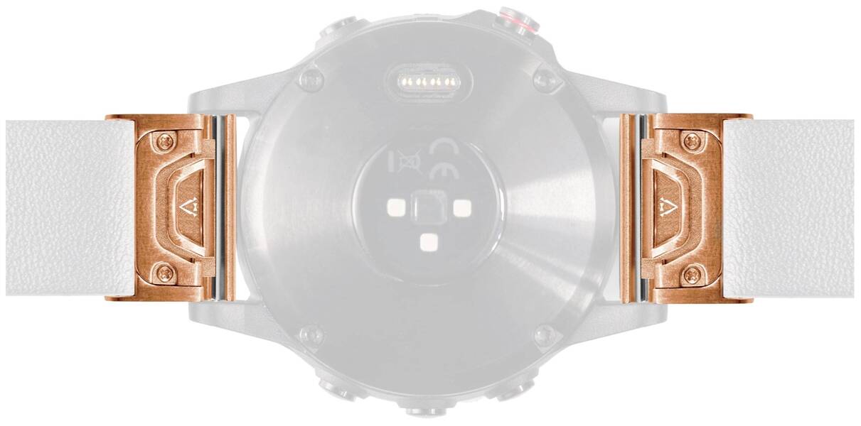 moVear | Adapter paska 22mm do Garmin QuickFit 26mm (Fenix / Quatix / Tactix / Enduro - 51mm) | Różowe Złoto Stal nierdzewna +PVD