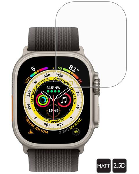 moVear GLASS mSHIELD 2.5D MATT do Apple Watch Ultra (49mm) (1.92") (Antyrefleksyjne, kompatybilne z etui)