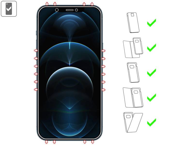 moVear GLASS mSHIELD 2.5D MATT do Apple iPhone 12 Pro Max (6.7") (Antyrefleksyjne, kompatybilne z etui)