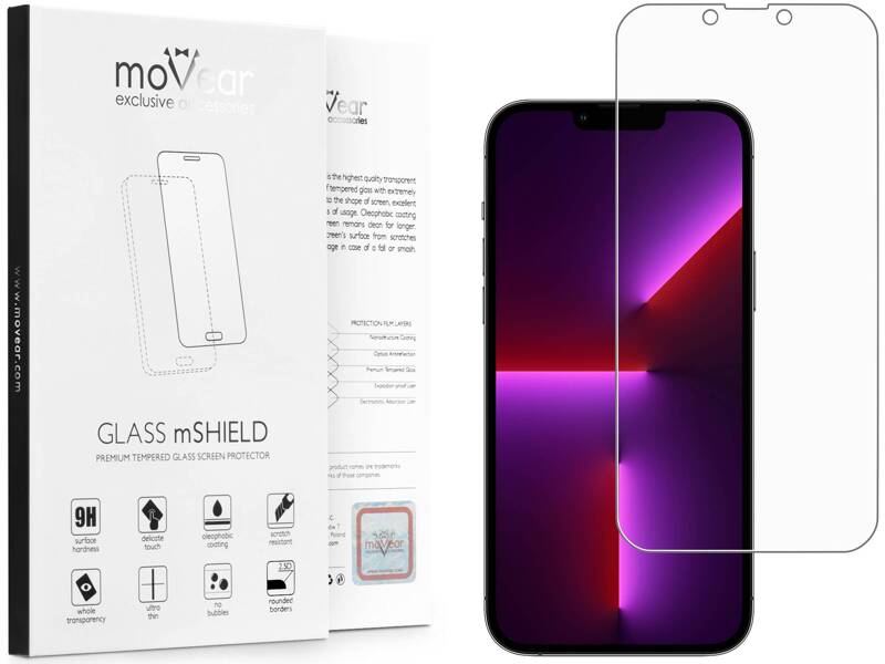 moVear GLASS mSHIELD 2.5D MATT do Apple iPhone 14 Plus / 13 Pro Max (6.7") (Antyrefleksyjne, kompatybilne z etui)